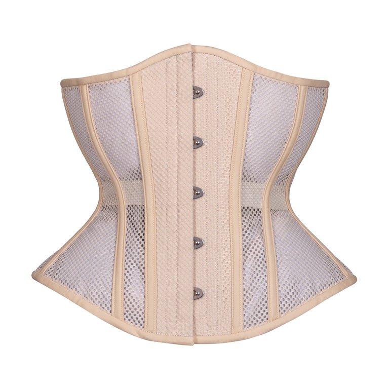 Hourglass Mesh Corset in Beige