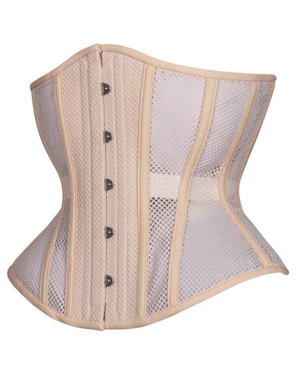 Hourglass Mesh Corset in Beige
