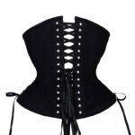 Hourglass Black Curvy Corset in Cotton