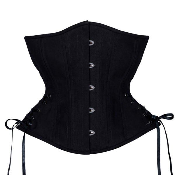 Hourglass Black Curvy Corset in Cotton