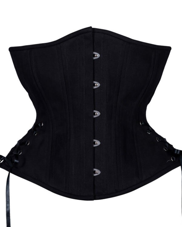 Hourglass Black Curvy Corset in Cotton