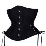 Hourglass Black Curvy Corset in Cotton