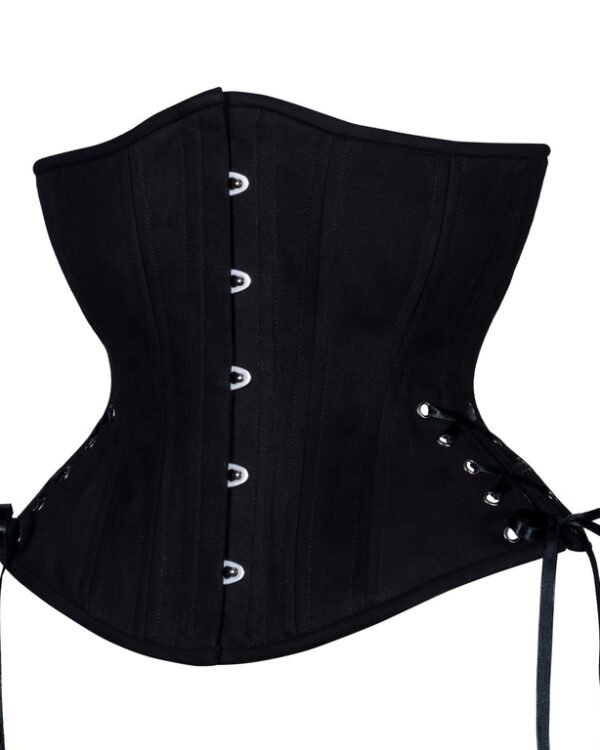 Hourglass Black Curvy Corset in Cotton
