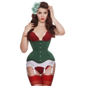 Hips and Curves Extreme Curvy Corset in green
