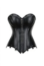 Black Women’s Leather Gothic Corset curvycorset.com