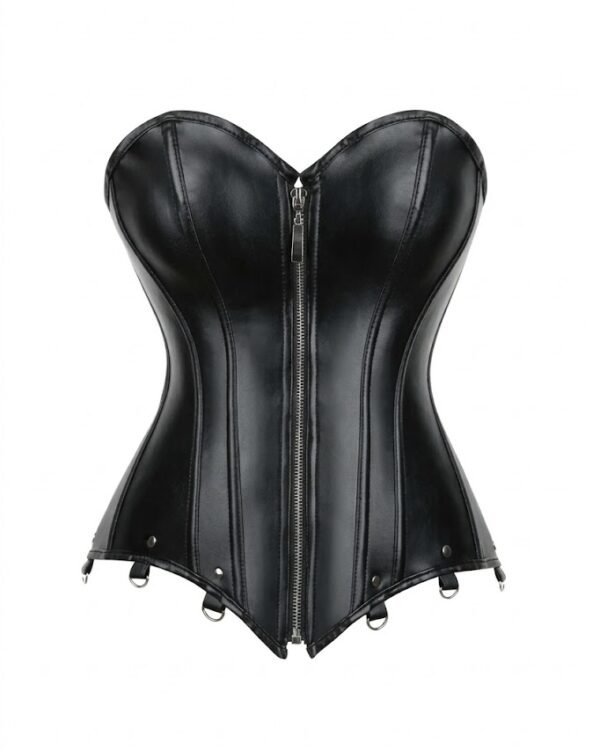 Black Women’s Leather Gothic Corset curvycorset.com