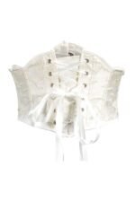 Underbust White Corset Waist Trainer Belt