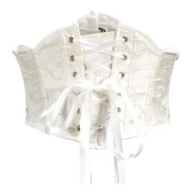 Underbust White Corset Waist Trainer Belt