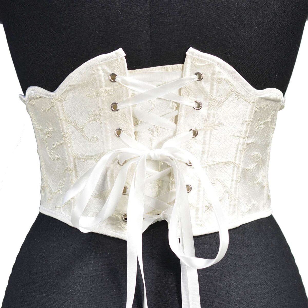 Underbust White Corset Waist Trainer Belt