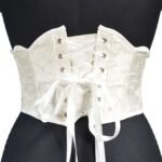 Underbust White Corset Waist Trainer Belt