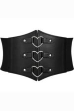 Underbust Corset Wide Elastic Waist Belt with Buckles for Dress