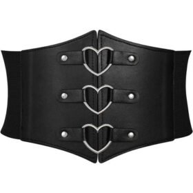 Underbust Corset Wide Elastic Waist Belt with Buckles for Dress