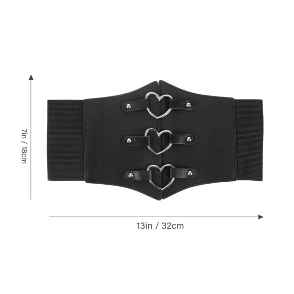 Underbust Corset Wide Elastic Waist Belt with Buckles for Dress