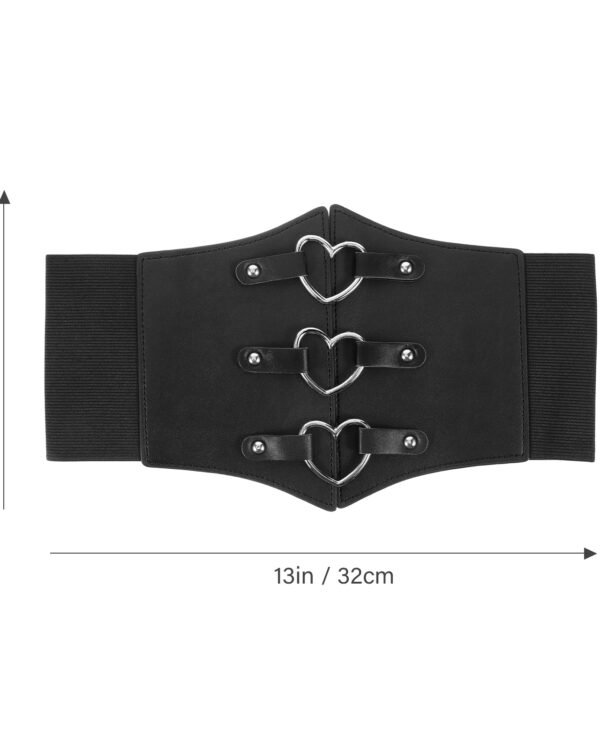 Underbust Corset Wide Elastic Waist Belt with Buckles for Dress