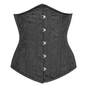 Black Brocade Waist Trainer Steampunk Corset