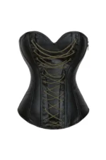 Leather Women’s Chain Gothic Corset curvycorset.com