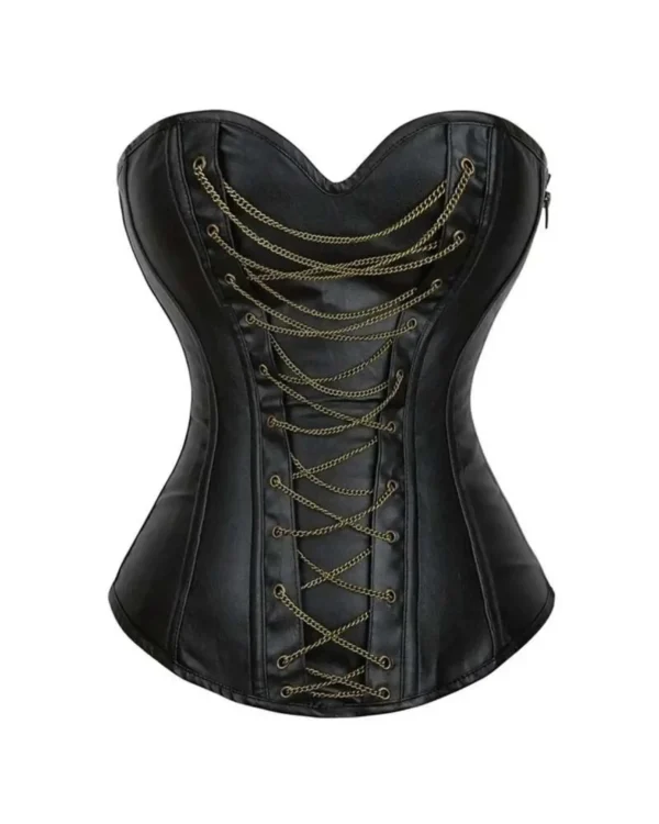 Leather Women’s Chain Gothic Corset curvycorset.com