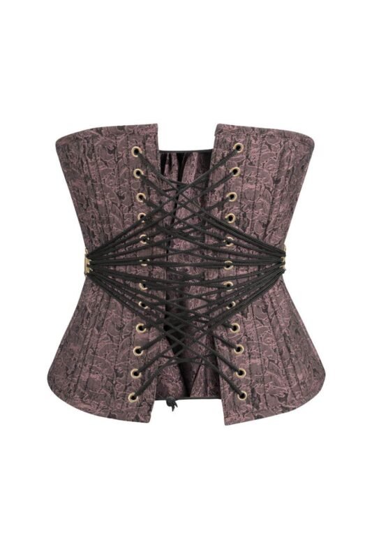 Gothic Brocade Underbust Waist Trainer Corset curvycorset.com