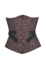 Gothic Brocade Underbust Waist Trainer Corset curvycorset.com