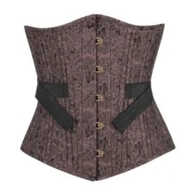Gothic Brocade Underbust Waist Trainer Corset curvycorset.com