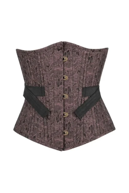 Gothic Brocade Underbust Waist Trainer Corset curvycorset.com