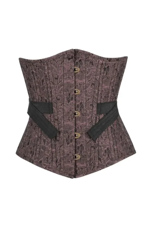 Gothic Brocade Underbust Waist Trainer Corset curvycorset.com