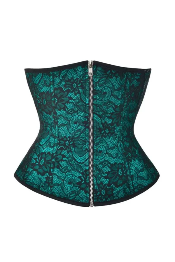 Gothic Zipper Cosplay Hourglass Underbust Corsets curvycorset.com