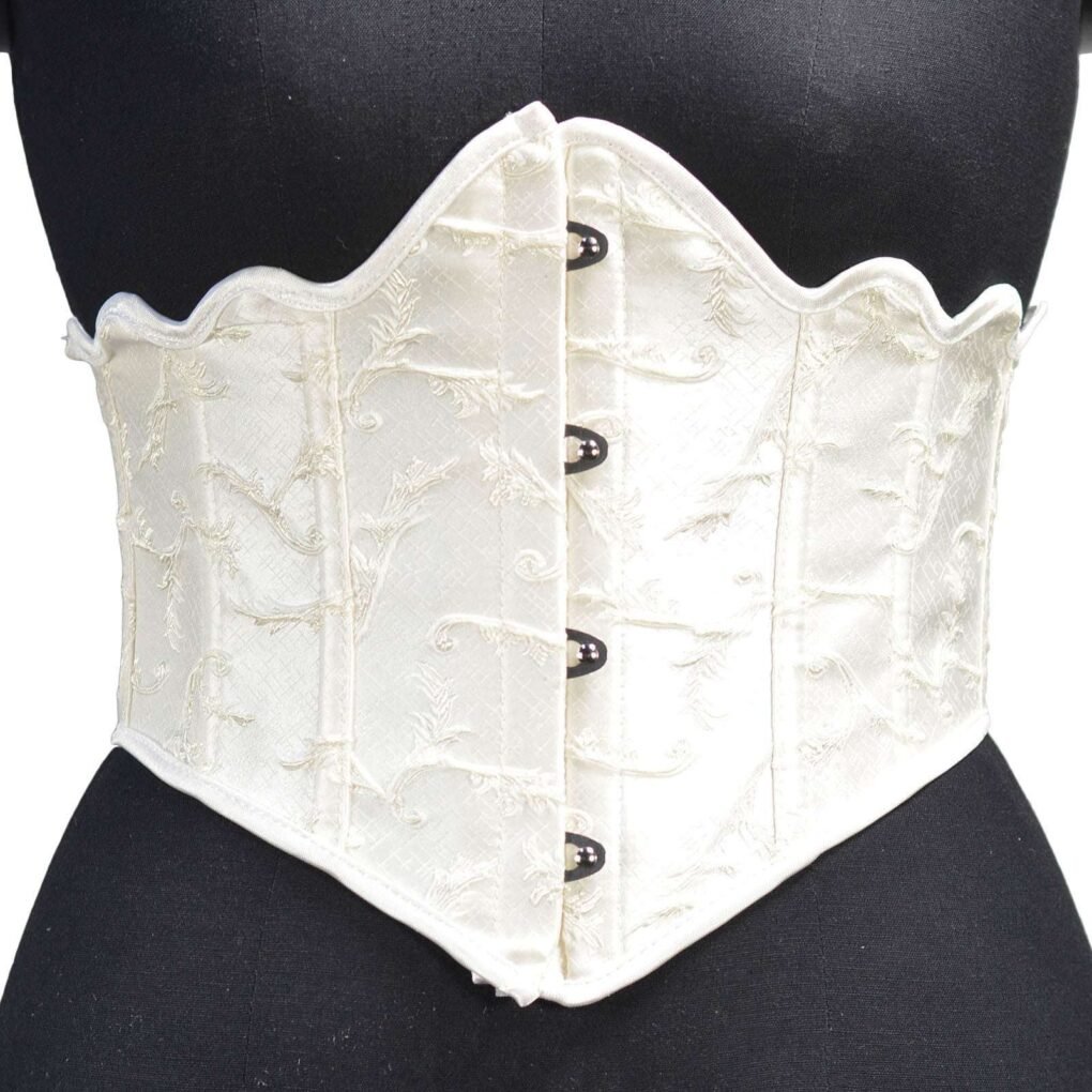 Underbust White Corset Waist Trainer Belt