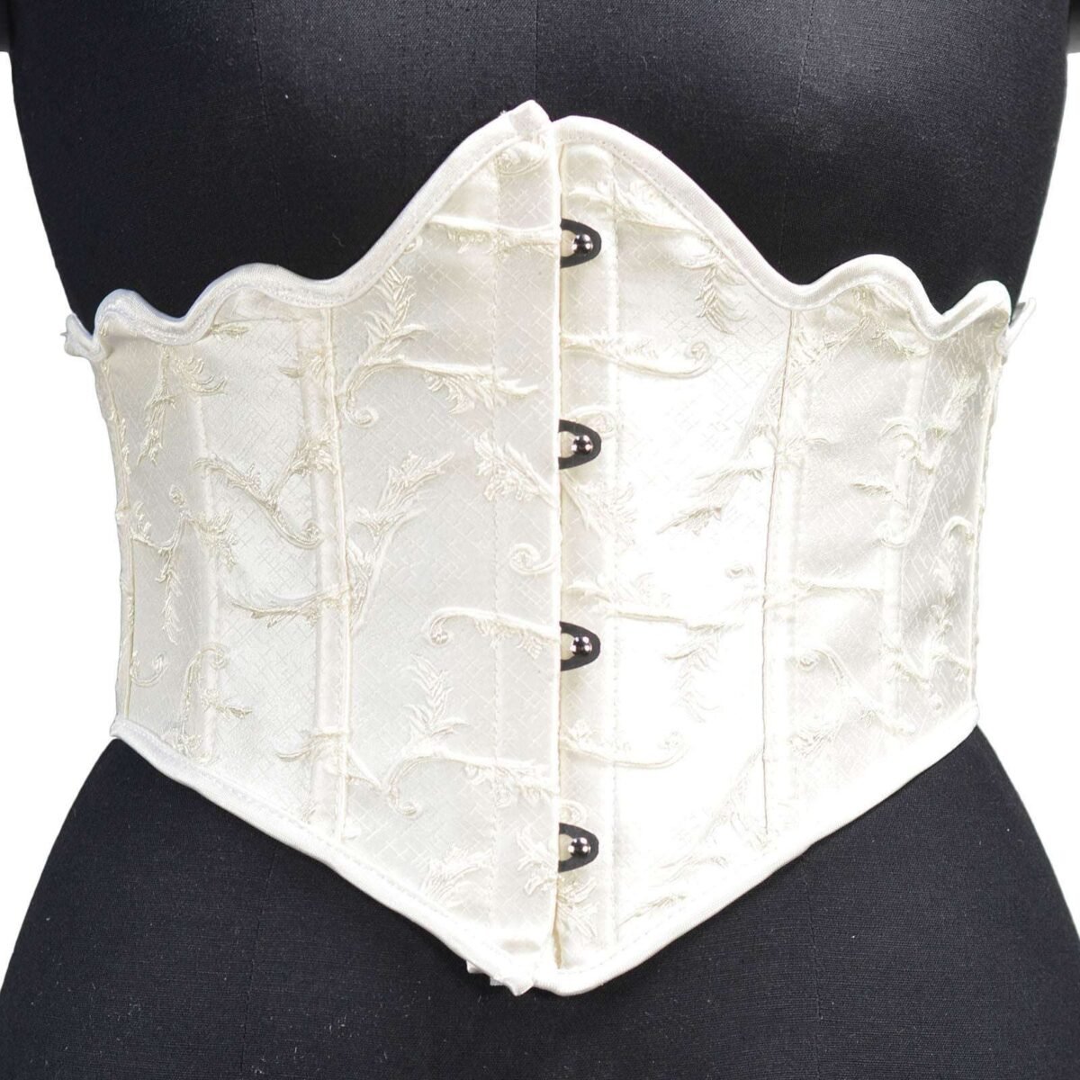 Underbust White Corset Waist Trainer Belt