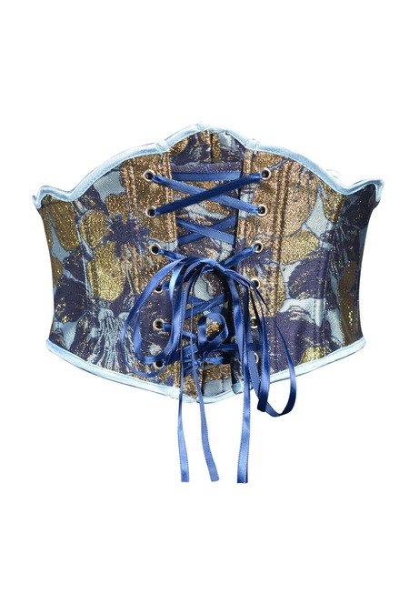 Underbust Waist Trainer Corset Belt In Blue