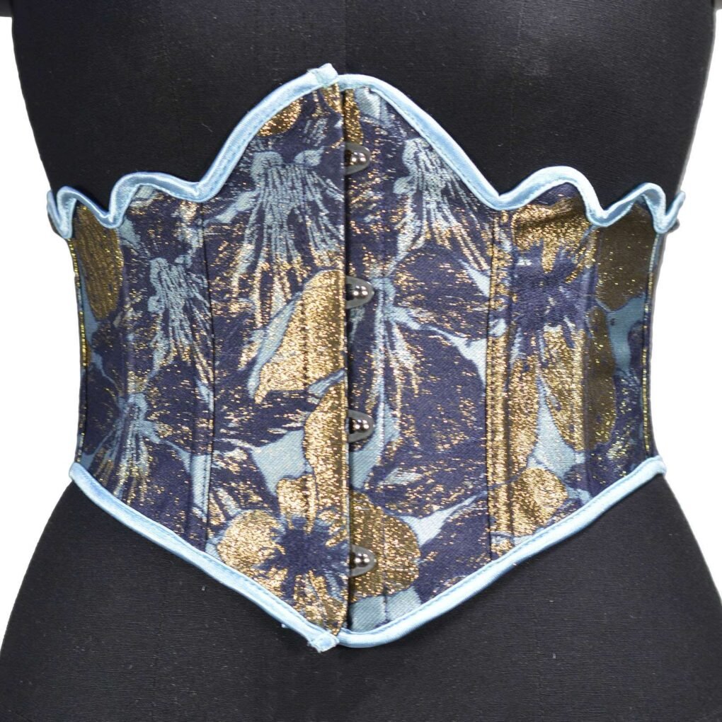 Underbust Waist Trainer Corset Belt In Blue