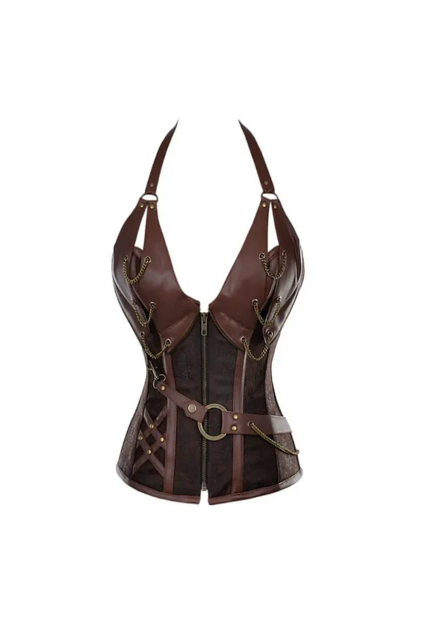 Gothic Waist Cincher Steampunk Overbust Bustier Top curvycorset.com