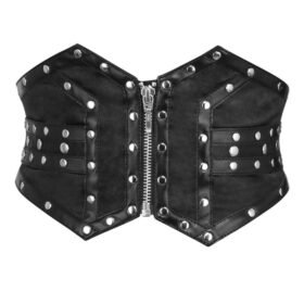 Underbust Gothic Corset Belt Black Studded Corset Inspired Belt