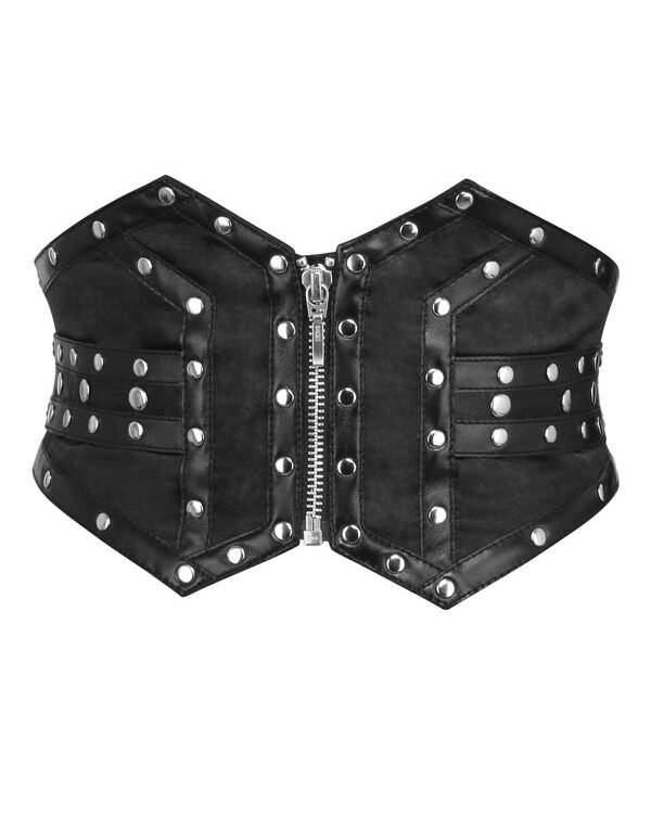 Underbust Gothic Corset Belt Black Studded Corset Inspired Belt