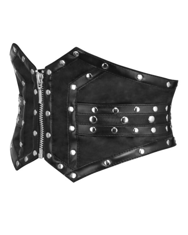 Underbust Gothic Corset Belt Black Studded Corset Inspired Belt