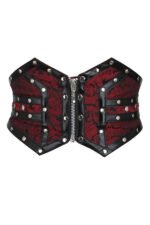 Underbust Maroon Corset Belt Studded Corset Inspired Belt