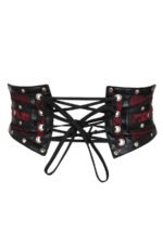 Underbust Maroon Corset Belt Studded Corset Inspired Belt