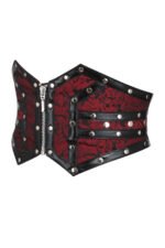 Underbust Maroon Corset Belt Studded Corset Inspired Belt