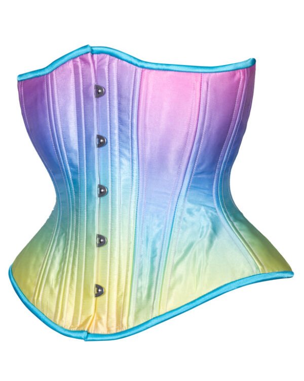 Extreme Corset Rainbow Regular Hourglass Satin Corset