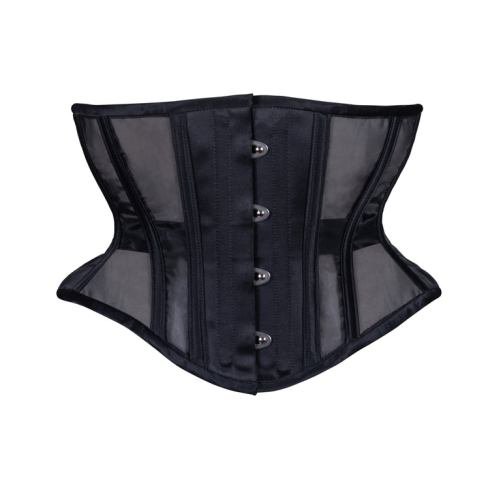 Extreme Corset Short Heavy Duty Black Hourglass Torso