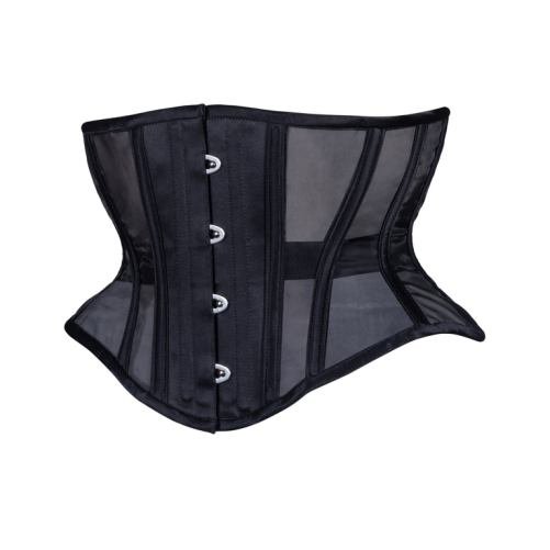 Extreme Corset Short Heavy Duty Black Hourglass Torso