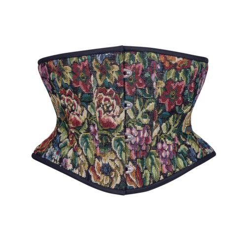 Extreme Corset Short Floral Curvy Silhouette