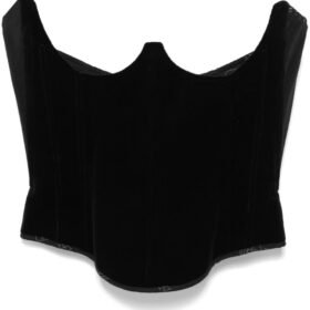Open Cup Black Cotton Corset