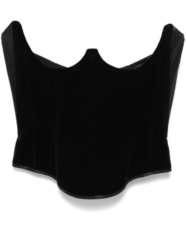 Open Cup Black Cotton Corset