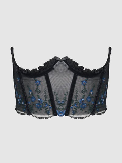 Mesh Open Cup Underwire Corset