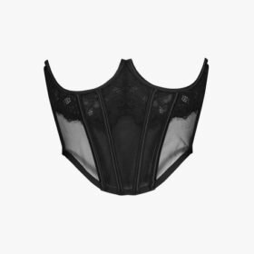 Open Cup Breast Black Underwire Corset