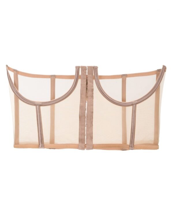 Open Cup Mesh Corset Underwire Bustier