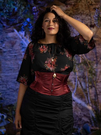 Satin Hourglass Curve Waspie Underbust Corset