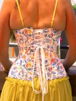 Limited Floral Cotton Hourglass Curvy Longline Underbust Corset