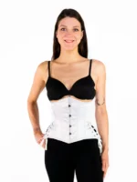 Satin Waspie Hourglass Curvy Cupless Corset with Hip Ties